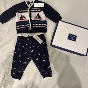 Janie and Jack baby boy outfit 6-12 months BNWT and box